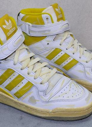 Мужские кроссовки adidas forum 84 hi aec, мужские кроссы адидас, кроссовки демисезонные стильные винтажные3 фото