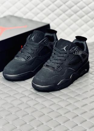 Кроссовки мужские nike air retro jordan 4 black cat найк джордан 45 фото