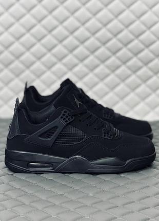 Кроссовки мужские nike air retro jordan 4 black cat найк джордан 46 фото