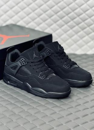 Кроссовки мужские nike air retro jordan 4 black cat найк джордан 44 фото