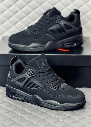 Кроссовки мужские nike air retro jordan 4 black cat найк джордан 49 фото