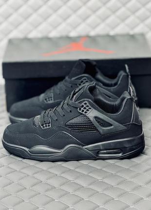 Кроссовки мужские nike air retro jordan 4 black cat найк джордан 410 фото