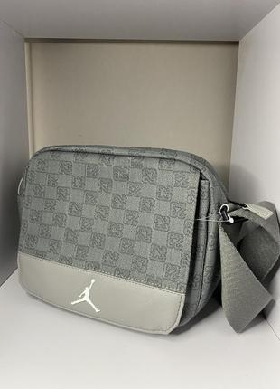 Сумка air jordan monogram crossbody casual bag black2 фото