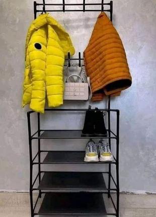 Универсальная вешалка для одежды стойка напольная для обуви new simple floor clothes rack size 60x29.5x151 см