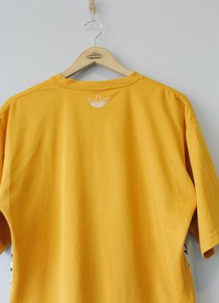 Adidas футболка мужская желтая с лампасами вышитым логотипом nike puma пума найк адидас center logo 48 50 reebok4 фото