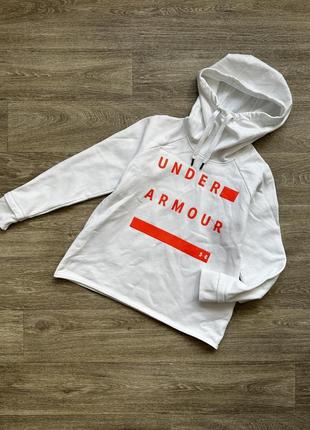 Стильный спортивный белый худи с ярким принтом under armour 38/m