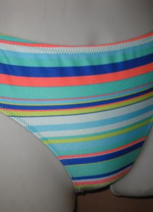 Трусы плавки низ от купальника полосатые разноцветные эластичные удобные супер тянущиеся бикини6 фото