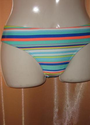 Трусы плавки низ от купальника полосатые разноцветные эластичные удобные супер тянущиеся бикини7 фото