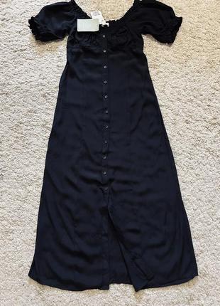 Новое платье халат сарафан макси h&m оригинал вискоза со спущенными плечами размер 34,36 на размер xs,s2 фото
