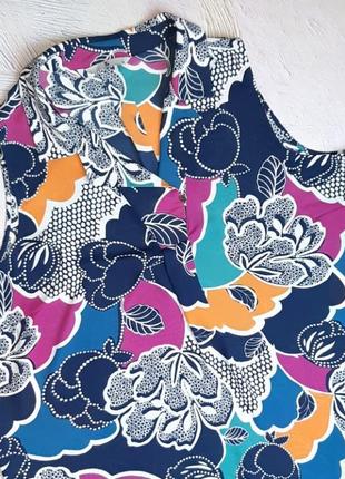 Красивая цветная блузка в цветочный принт tu, размер 52 - 547 фото