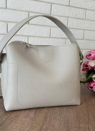 Женская мини сумочка на плечо экокожа зара, качественная классическая маленькая сумка для девушек zara серая серый4 фото