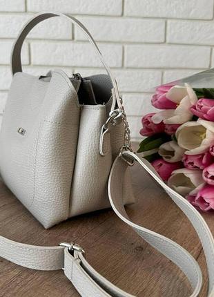 Женская мини сумочка на плечо экокожа зара, качественная классическая маленькая сумка для девушек zara серая серый2 фото