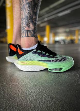 Мужские кроссовки найк зум альфафлай зелёные nike zoom x alphafly "green"