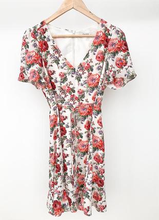 Oasis трендовое летнее платье миди с цветочным принтом, размер s