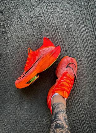 Чоловічі кросівки найк зум альфафлай помаранчеві / nike zoom x alphafly"orange"5 фото