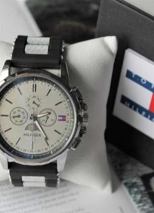 Наручные часы tommy hilfiger black & silver1 фото