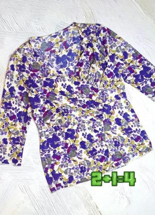💝2+1=4 гарна кольорова блуза блузка в квітковий принт per una, розмір 50 - 52