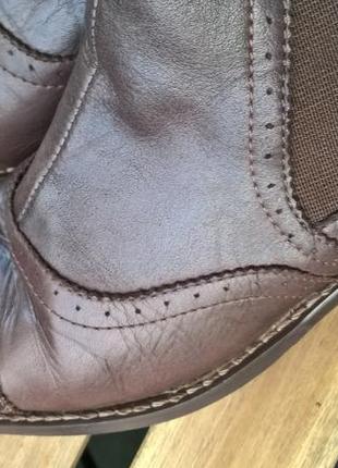 Кожаные полуботинки ботинки челси с зауженым носком коричневые казаки-37р8 фото