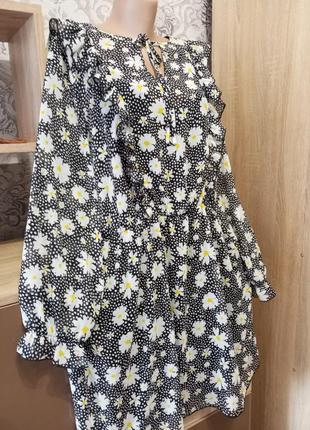 Платье шифоновое цветочный принт6 фото