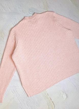 💝2+1=4 шикарный плотный теплый розовый свитер рубчик под горло marks&amp;spencer, размер 54 - 562 фото
