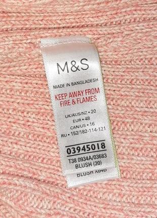 💝2+1=4 шикарный плотный теплый розовый свитер рубчик под горло marks&amp;spencer, размер 54 - 563 фото