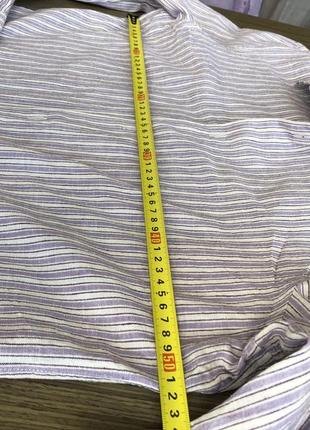 Льняная рубашка zara, мужская сорока лён6 фото