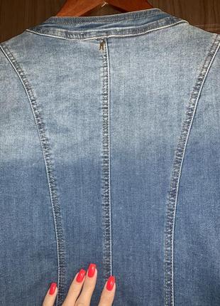 Джинсовая куртка пиджак жакет женский джинсовка  joleen италия6 фото