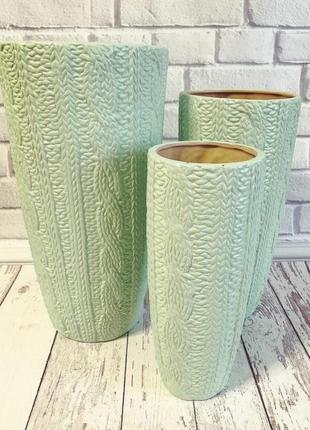 Набір! ваз 3 шт! кераміка ваза для квітів3 фото