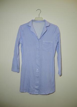 Блакитна в смужку сорочка для сну vivance dreams