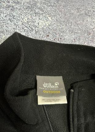 Черная флисовая зип 1/3 кофта флиска мужская jack wolfskin tecnopile (оригинал)4 фото