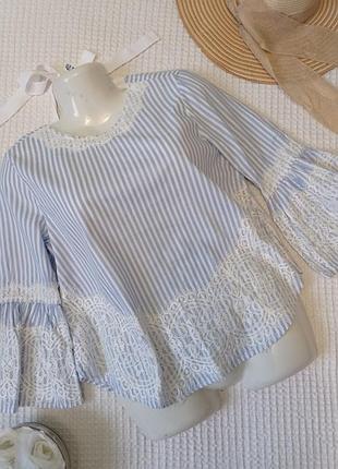 Блузка з мереживом zara4 фото