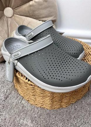 Crocs literide grey кроксы серые все размеры в наличии1 фото