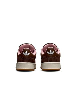 Женские кроссовки adidas campus prm brown pink5 фото