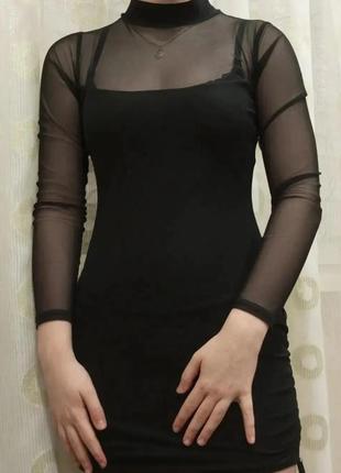 Черное платье в утяжеление