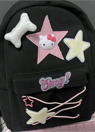 Рюкзак со звездами hello kitty в стиле готика y2k9 фото