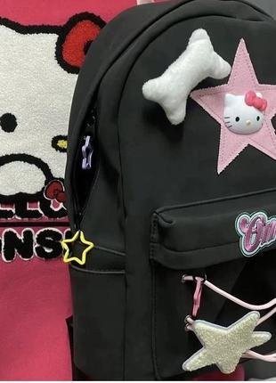Рюкзак со звездами hello kitty в стиле готика y2k8 фото