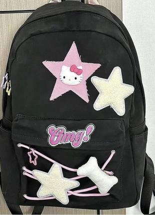 Рюкзак со звездами hello kitty в стиле готика y2k7 фото