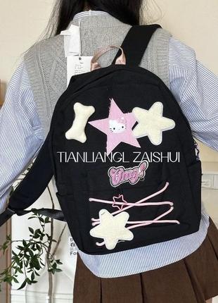 Рюкзак со звездами hello kitty в стиле готика y2k5 фото
