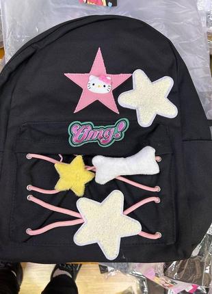Рюкзак со звездами hello kitty в стиле готика y2k10 фото