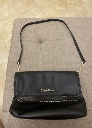 Сумка з натуральної шкіри calvin klein
