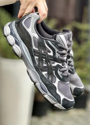 Мужские кроссовки asics gel nyc graphite grey black2 фото
