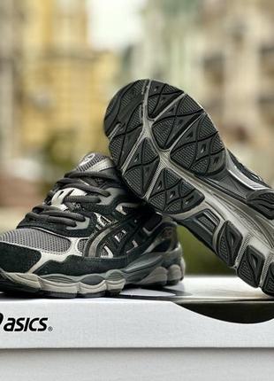 Мужские кроссовки asics gel nyc graphite grey black1 фото