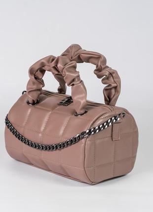 Женская сумка мокко сумка мокко сумочка среднего размера сумка бочка3 фото