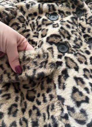 Шуба тедди деми леопардовая на 7-8 лет2 фото