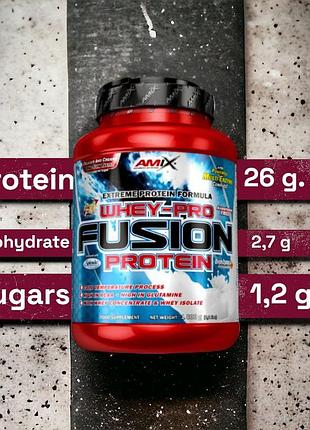 Сироватковий протеїн amix whey-pro fusion  1кг