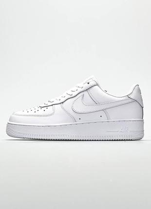 Кроссовки женские, мужские nike air force 1 low белые (найк аир форс низкие, кеды)