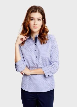 Стильні сорочки ostin з принтом-горошок ostin s-44, m46, l-48, xl-50