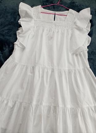 Розкішна біла сукня від next зі 100% бавовни2 фото