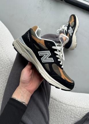 Мужские кроссовки new balance 990 black/orange