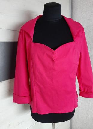 Рожева насичена сорочка блуза топ